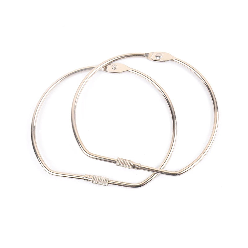 Factory Price 2 Inch D Shape Loose Leaf Ring Binder Clip Metal Screw Lock Book Ring in Stock