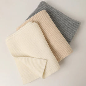 Winter New Circle Yarn Cashmere Soft Elastic Silk Scarf Warm Solid Color Light Luxury Scarf Factory Spot Customization