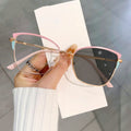 Fashion Women Cat Eye pink Change Color Glasses Frames Eyeglasses Photochromic Anti Blue Light Blocking Optical Frame