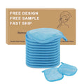 Custom Logo Gentle Reusable Bath Towel Washable Square Cloth Microfiber Sponge Facial Cleansing Pad Cloth