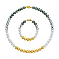 Hot Selling 10MM Gradient Shell Pearl Necklace for Women Gold Plated Boutique Jewelry for Wedding and Anniversary Celebrations