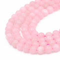 Wholesale Loose Rose Quartz Beads Natural White and Pink 4mm/8mm Round Stones for Jewelry Making