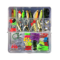 Newbility 105pcs Customized Fishing Tackle Box Hard Soft Fishing Lure Accessories Hooks Swivels Fishing Lures Kit Set Leure MegaBDM