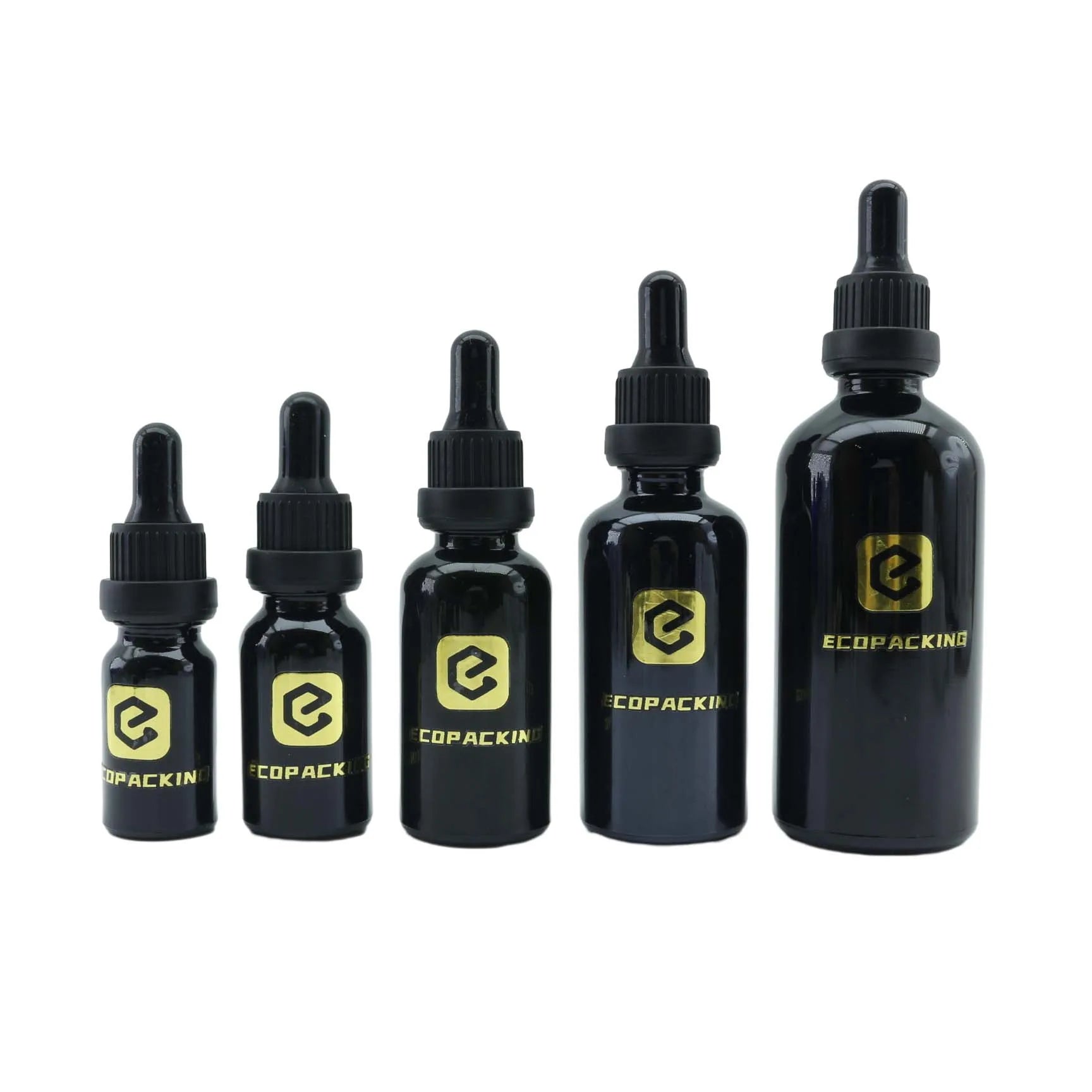 Body Oil Dropper Bottle 5ml 10ml 15ml 20ml 30ml 50ml 100ml Black Glass Hair Oil Bottle with Dropper  Lid