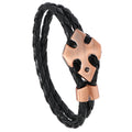 Punk Rock Men Jewelry Gothic Cross Leather Bracelet for Men Women