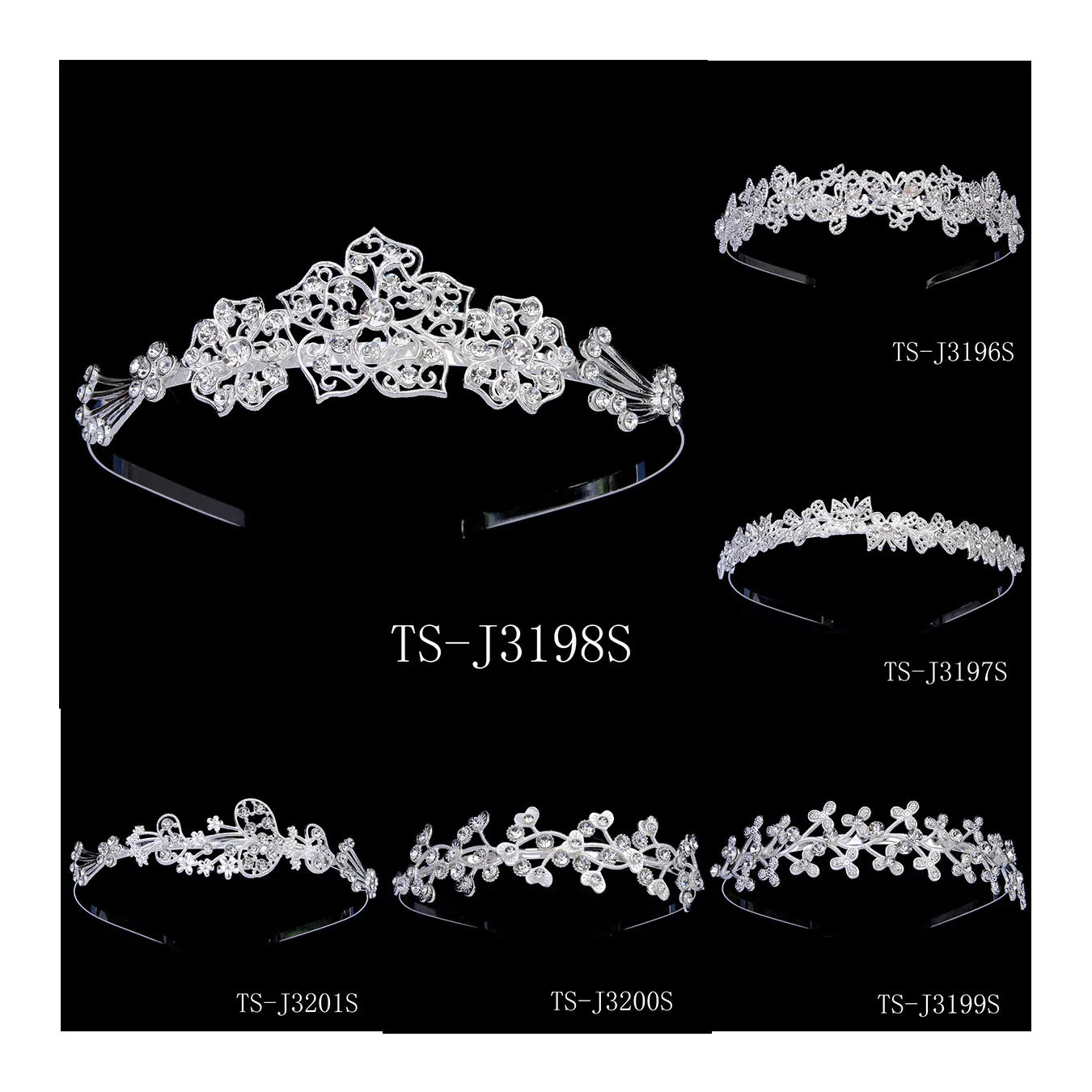 Women Alloy Hair Accessories Rhinestone Butterfly Flower Crystal Bling Wedding Crown Designer Bridal Hairband Tiaras for Kids