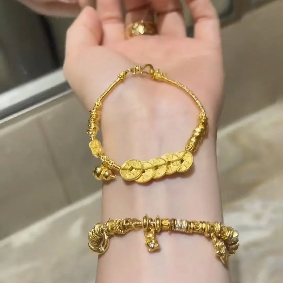Chinese Retro Niche Coiled Gourd Bracelet with a Unique and High-end Feel a Fashionable Bracelet with a Chinese Style