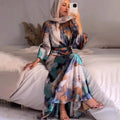 Boutique Wholesale 2026 Autumn New Fashionable Pleated Waist Slimming Long Sleeved Mid Length Women's Dress
