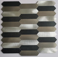 Long Hexagon Colorful Self-Adhesive Mosaic Wall Tile Metal 3d Backs Plash Wall Sticker Mosaic Tile