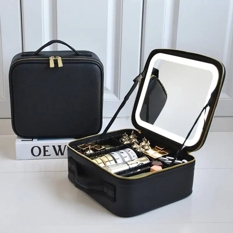 2023 New Style Portable Makeup Bag with Led Light Makeup Bag with Mirror of Led Lighted Makeup Bag Travel