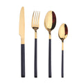 2021new Style Gold Stainless Steel Cutlery with Fork Knife and Spoon