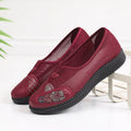 Women's Round Toe Retro Solid Casual Shoes Mesh Hollow Breathable Women's Flats Soft Bottom Comfortable Ladies Walking Shoes