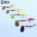 Selco Wholesale 0# 2.0G/0# 2.5G/1#  3.5G/2# 4.5G/2# 6.5G Brass Sea Fishing Spoon Spinner Spinner Blades for Fishing Lures