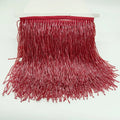 Glass Bead Fringes Tassesl Trim Crystal Beaded Dress for Latin Dance Costume Haute Couture Dresses Trimming Beading Fringe