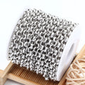 Hot Sale Waterproof Stainless Steel Chain Round Pearl Necklace for Men and Women Chain Jewelry Making Supplies