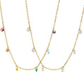 Simple Fashion Women Jewelry Necklace rainbow Zircon Charm Necklace