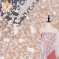 Wholesale Glitter Foam Lace Tulle Mesh for Wedding Dress Luxury Floral Glitter Lace Fabric