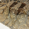 Best Price Embroidery Gold and Black Africa Lace Fabric for Dress LT21221