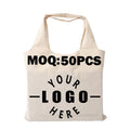 Customized Logo Large Capacity Portable Shopping Bags Women's Daily Grocery Shopping Handbag Vegetable Fruit Storage Pockets