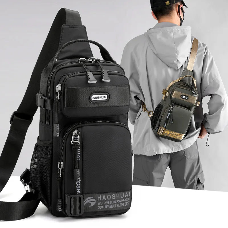 Custom Logo Messenger Chest Bags Large Capacity Shoulder Sling Bag for Men Good Quality Small Cross-body Bag for Sport
