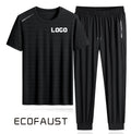 High Quality Men's Sportswear 2-Piece Slim Fit Printed Tracksuits Breathable Nylon/Cashmere Gym Wear