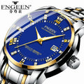 FNGEEN 2081 New Dropshipping Watch Waterproof Stainless Steel Watches Men Wrist Luxury Quartz Man Calendar Business Wristwatch