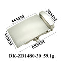 Zinc Alloy Automatic Belt Buckle for Men | 30mm Ratchet Slide Buckle | Brushed Silver Metal Waist Belt Head
