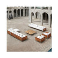 Customized Scandinavian Outdoor Patio Sofa Set Sunproof Garden Villa Outdoor Rattan Sofa Cafe Outdoor Furniture