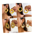 DAIHE Circular Fashion Earings Big Large Europe and America Simple Gold Exaggerate Earing Women
