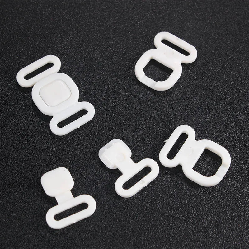 9mm White Nylon Plastic Bra Clasp Bra Front Closure Buckle for Underwear/swimwear/bikini/fashionwear