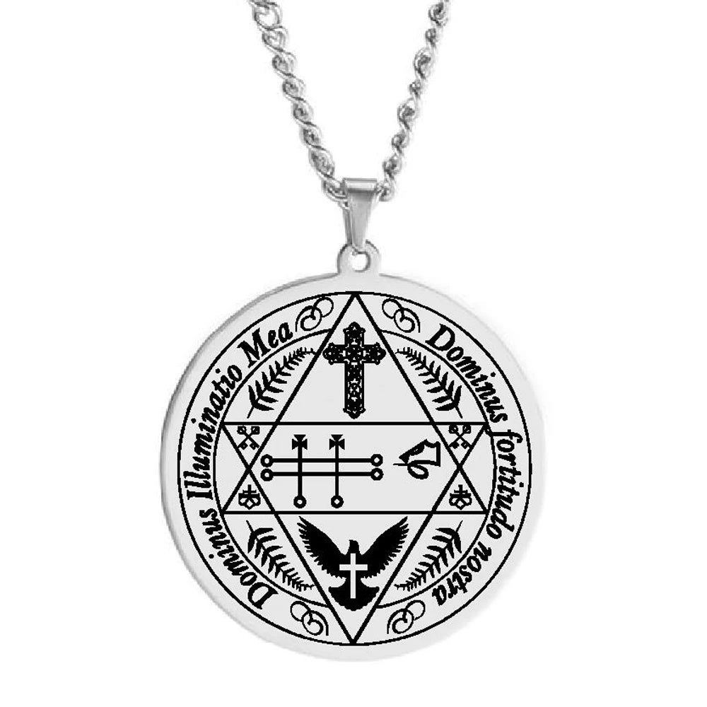 Archangel Guardian Angel Reiaiel Saeiah Leratel Haaiah Nithaiah Haiviah Melahel Caliel Talisman Stainless Steel Pendant Necklace