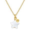 S925 Sterling Silver Jewelry Fashion White Shell Star Pendant Collarbone Chain Sterling Silver Necklace