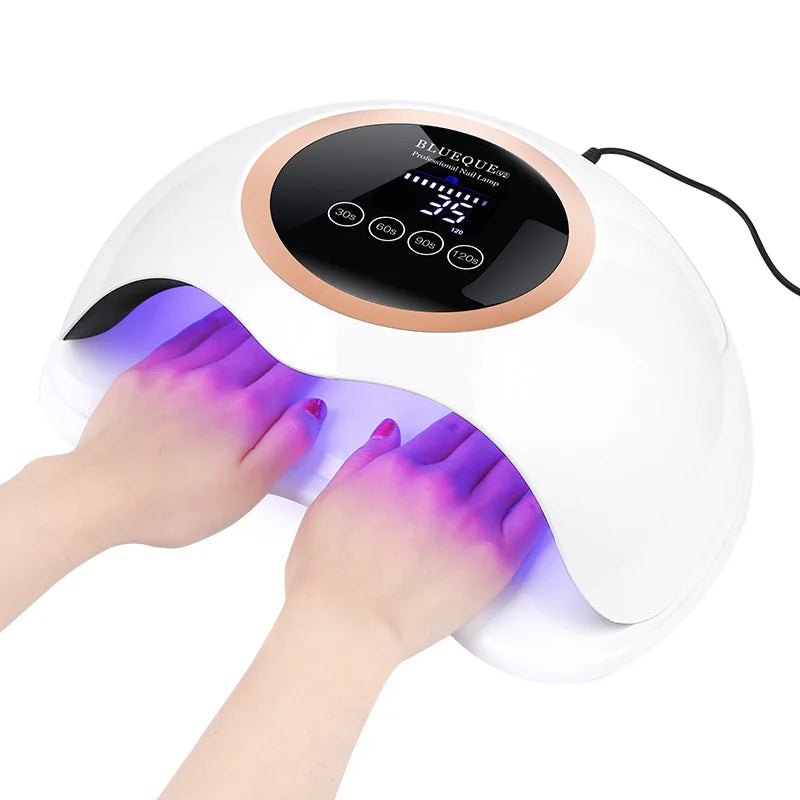 BLUEQUE V2 168W UV LED Nail Dryer | Factory Custom Professional Nail Lamp with Removable Base & 4 Timer Settings