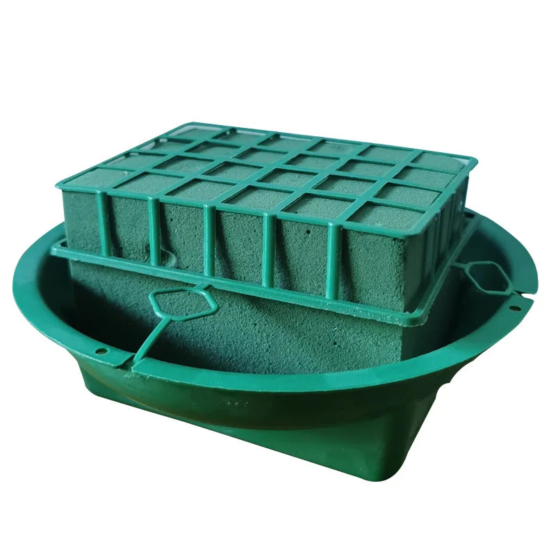 D158 Floral Foam Base With Bowl for Gardening Girls Wet Flower Arrangement Set Floral Foam Bowl Set