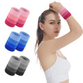 SHIWEI-6161# Gradient Color Customized Head Sweatbands Sport Tennis Absorbent Head Bands