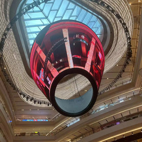 LED Flexible Display P2.5 Curtain Net Video Wall Indoor Building Background Mesh Display Screen for Advertising