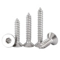 Metric Low Carbon Steel High Strength Allen Hexagon Socket Flat Countersunk Head Sharp-Tailed Wood Self-Tapping Zinc/Black