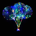 18 Inch Glowing Happy Birthday Sparkle LED Balloon Kit Bobo Model Party Balloons Decorations Supplies for Christmas Other