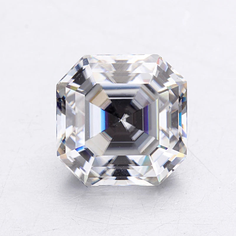 Starsgem Wholesale White Color Synthetic Loose Stones 1carat Asscher Cut Moissanite