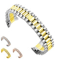 Yunse Designer Luxury PVD Gold Plated 316L Solid Stainless Steel Watch Bands 20mm Metal Watch Strap Customize