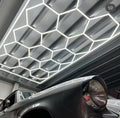 6000K LED Car Detailing Workshop Garage Light Hexagonal Grid System IP68 Waterproof Aluminum Alloy Ceiling Lights