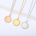 Low MOQ Custom Engraving Laser Logo Name Pattern Stainless Steel Enamel Gold Plated Pendant Necklace for Women Men