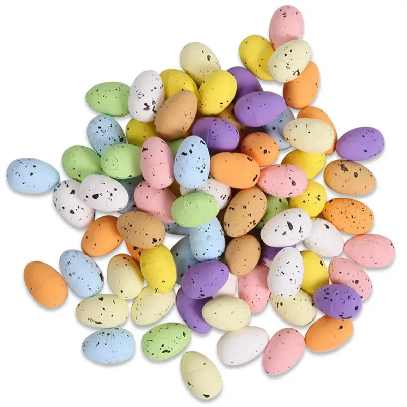Hot Selling Cheap Colorful Foam Easter Eggs for DIY Garland Decoration Spotted Pigeon Simulated Eggs Party Decorations