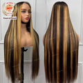 Affordable Best Selling Highlight Colored Wigs 13x4 HD Lace Front Human Hair Wig Indian 4x4 Hd Frontal Lace Closure Wig Vendors