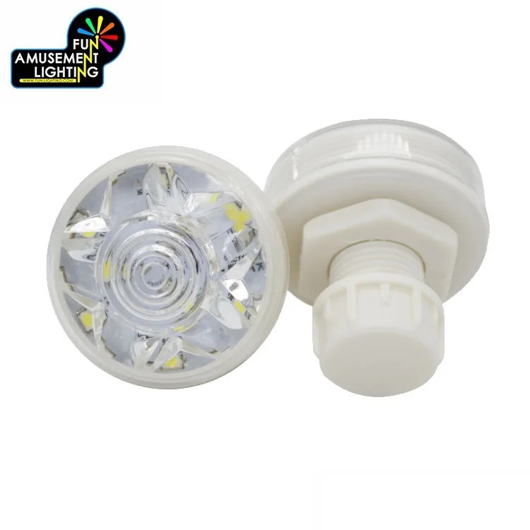 IP65 AC24V 40MM 2W Theme Park Plastic LED Amusement Point Light with SMD3528 LEDs 180 Angle MegaBDM