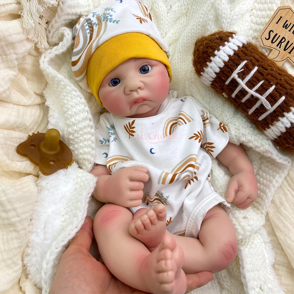 Chubby Body Silicone Reborn Chico Dolls 17 Inch Flexible Limbs Newborn Doll Christmas Surprise Gift Toys
