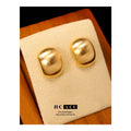 Luxury Simple Brushed Design Earrings Gold Plated Brass Ins Fashion Jewelry Hoop Earrings
