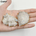 WT-P1918 Fashion Design New Precious Colorful Stone Oval Amazonite Amethyst Stone Aura Crystal Quartz Pendants