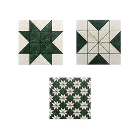 FSC-Certified 300x300mm Vintage Green Mosaic Tiles | Anti-Slip Ceramic for Bathroom/Kitchen | Recycled Material