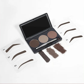 Private Label Long-Lasting Eyebrow Palette Set Mineral Gel Eyebrow Pomade and Brow Sticker for Eye Makeup